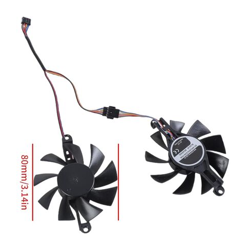80mm 4Pin Video Card Cooling Fan for RX580 2048 Graphics Card Coolers Fan Gaming Radiators Accessories Replacement in Saudi Arabia
