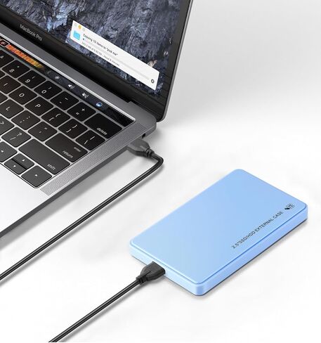 2.5" Hard Drive Enclosure,5Gbps USB 3.0 to SATA III Tool-Free External Hard Disk Case for 2.5 inch 9.5mm 7mm HDD SSD Up to 4TB (Blue) in Saudi Arabia