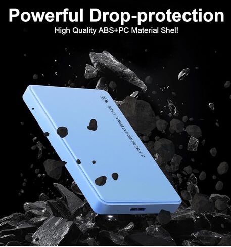 2.5" Hard Drive Enclosure,5Gbps USB 3.0 to SATA III Tool-Free External Hard Disk Case for 2.5 inch 9.5mm 7mm HDD SSD Up to 4TB (Blue) in Saudi Arabia