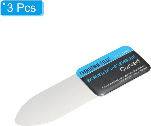 شقة منحني Spudger حدق شفرة المهنية الفولاذ المقاوم للصدأ المعادن 0.1 مللي متر رقيقة جدا حدق افتتاح أداة لإصلاح الهاتف المحمول 3 قطعة in Saudi Arabia