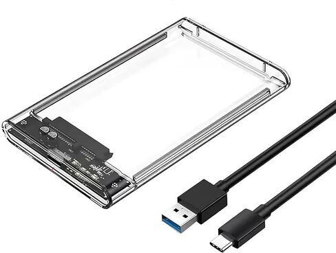 2.5" SATA to USB 3.1 External Hard Drive Enclosure - Tool Free Case for 7mm/ 9.5mm HDD & SSD, USB 3.1 Interface, Fast Data Transmission with Cable in Saudi Arabia