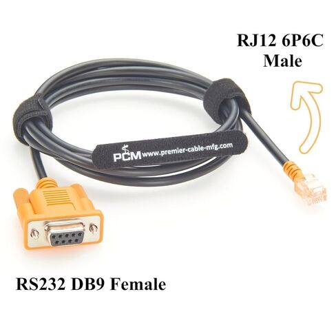 كابل البرمجة DB9 RS232 أنثى إلى RJ12 6P6C ذكر لبوابة AS-Interface/PLC متوافق مع IFM E70320(1.55M) in Kuwait