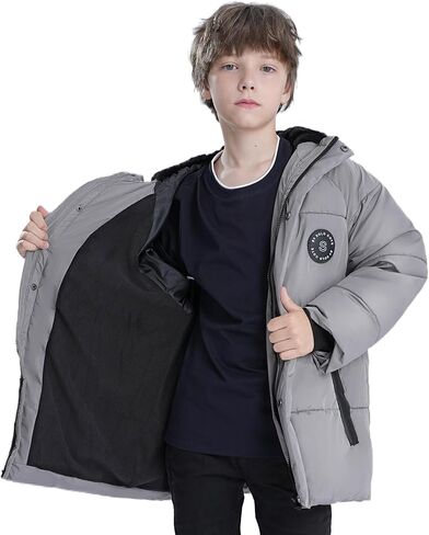 maoo garden Boys Puffer Winter Jacket Fleece Lining Heavyweight Water-Resistant Coat for Big Kids in Saudi Arabia