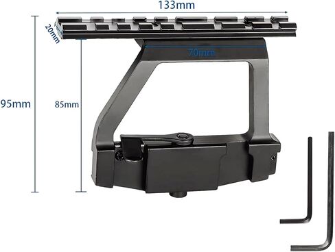 ملحقات أهداف الصيد في الهواء الطلق التكتيكية الجانب السكك الحديدية قفل جبل AK نطاق جبل قواعد البصريات الرياضية يتصاعد in Kuwait
