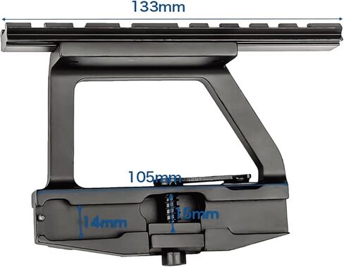 ملحقات أهداف الصيد في الهواء الطلق التكتيكية الجانب السكك الحديدية قفل جبل AK نطاق جبل قواعد البصريات الرياضية يتصاعد in Kuwait