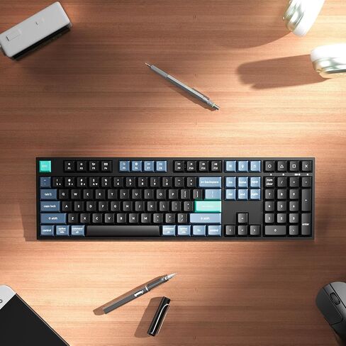 Keychron B36 2.4 GHz Wireless Bluetooth Keyboard Silent Typing 100% Full-Size Layout Launcher Support with Numeric Keypad Ergonomic Angle Compatible for Mac Windows Linux in Kuwait