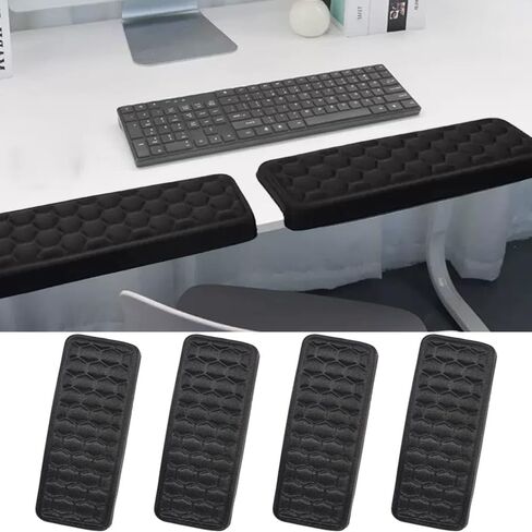 4 عبوات من وسائد الكوع المكتبية على شكل حرف L للمكتب، وسادة مسند حافة المكتب من الإسفنج الذكي مع وسادة ذراع مريحة غير قابلة للانزلاق، دعم راحة المعصم لألعاب المكتب والمنزل، حشوة حافة الطاولة السوداء in Kuwait