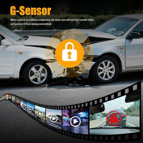 Dash Cam Front and Rear, 4K/2.5K Full UHD Dash Camera for Cars, 1.47" IPS Screen Mini Dashcam, Included 32GB Card, 170°Wide Angle, Built-in Wi-Fi, WDR, Night Vision, 24H Parking Mode in Saudi Arabia