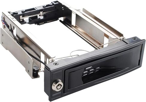 5.25 Trayless Hot Swap Mobile Rack for 3.5 Hard Drive Adatper, Lockable Drive Bay and LED Light, with SATA Power Cable in Saudi Arabia