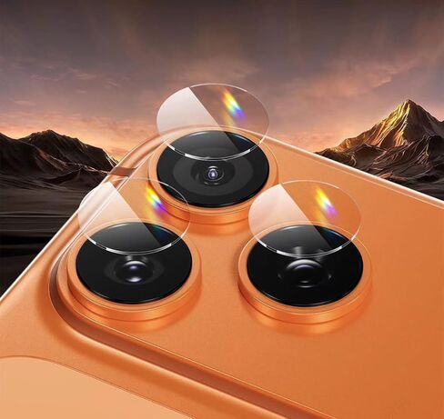 واقي عدسة الكاميرا لهاتف iPhone 17 Pro Max /17 Pro من الزجاج المقسى - 3 عبوات/شفاف in Kuwait