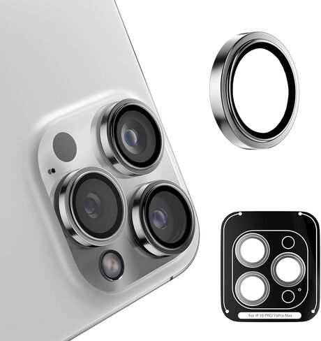واقي عدسة iPhone 17 Pro Max/iPhone 17 Pro، [زجاج مقسى مقاوم للكسر 9H] [غطاء فائق الوضوح غير مرئي بنسبة 1:1، برتقالي in Kuwait