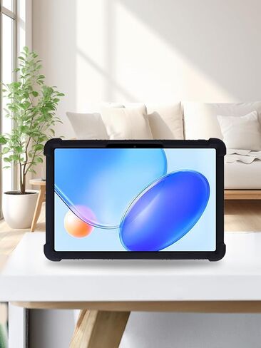 حافظة كمبيوتر لوحي Blackview Tab 20 WiFi مقاس 10.1 بوصة، حامل من السيليكون الناعم BOVUGAC قابل للتعديل مضاد للصدمات مناسب للأطفال لجهاز Tab 20 WiFi 10.1 بوصة (أسود) in Kuwait