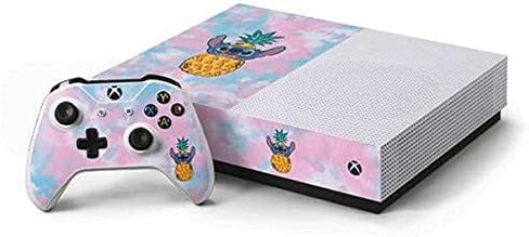 ملصق Skinit المخصص للألعاب متوافق مع حزمة الإصدار الرقمي بالكامل من Xbox One S - تصميم Disney Lilo and Stitch Stay Weird المرخص رسميًا in Saudi Arabia