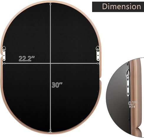 مرآة حائط معلقة على شكل كعكة عصرية عصرية مستقبلية من H-A مع لون الحلوى (32 بوصة × 23 بوصة برتقالي) in Kuwait