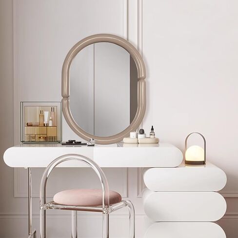 مرآة حائط معلقة على شكل كعكة عصرية عصرية مستقبلية من H-A مع لون الحلوى (32 بوصة × 23 بوصة برتقالي) in Kuwait