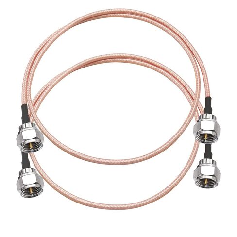 TUOLNK F Type Coax Cable 75ohm F Male Plug to F Male Plug Extension Assembly Cable RG179 20inch (50cm) WiFi Antenna Jumper Coaxial Cable 2 Pack in Saudi Arabia