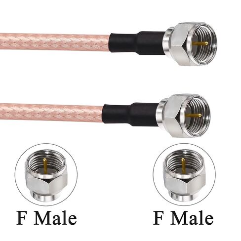 TUOLNK F Type Coax Cable 75ohm F Male Plug to F Male Plug Extension Assembly Cable RG179 20inch (50cm) WiFi Antenna Jumper Coaxial Cable 2 Pack in Saudi Arabia