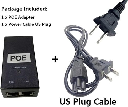 48V1A 24V1A 48v 24v POE Powerline Ethernet Adapter(US Cable,24V 1A) in Saudi Arabia