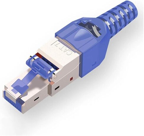 RJ45 Cat8 Cat7 Cat6A موصل محطة إيثرنت من سبائك الزنك، 10 جيجابت في الثانية (CAT6A، قطعة واحدة سوداء) in Saudi Arabia