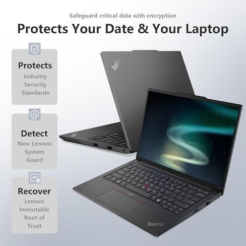 كمبيوتر محمول Lenovo ThinkPad E14 Gen 6 Business، شاشة 14 بوصة FHD + مضادة للتوهج، AMD Ryzen 5 7535U حتى 4.55 جيجا هرتز، ذاكرة الوصول العشوائي DDR5 سعة 16 جيجابايت، SSD 512 جيجابايت، بصمة الإصبع، إضاءة خلفية، HDMI، Wi-Fi 6، Windows 11 Pro، مع مجموعة حزمة in Kuwait