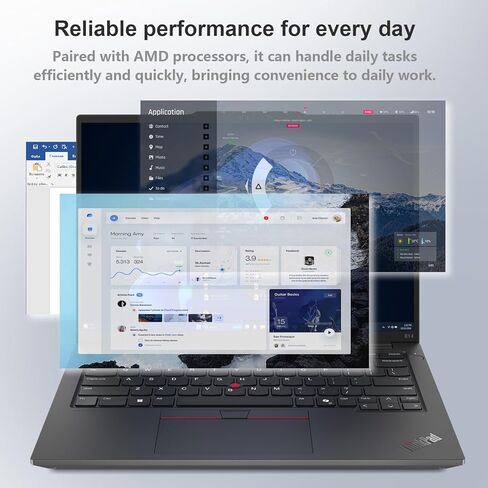 كمبيوتر محمول Lenovo ThinkPad E14 Gen 6 Business، شاشة 14 بوصة FHD + مضادة للتوهج، AMD Ryzen 5 7535U حتى 4.55 جيجا هرتز، ذاكرة الوصول العشوائي DDR5 سعة 16 جيجابايت، SSD 512 جيجابايت، بصمة الإصبع، إضاءة خلفية، HDMI، Wi-Fi 6، Windows 11 Pro، مع مجموعة حزمة in Kuwait