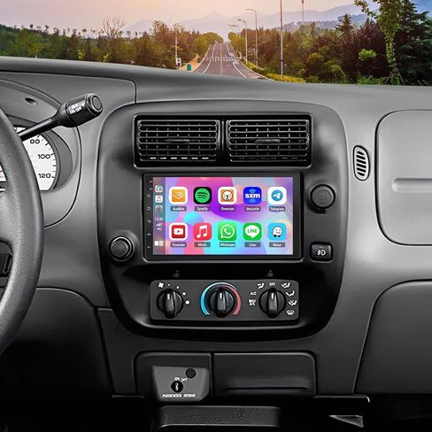 ترقية ستيريو السيارة Android 14 لسيارة Ford Ranger 1998 1999 2000-2006 7 بوصة تعمل باللمس وراديو مزدوج Din مع Carplay اللاسلكي Android Auto Car Stereo GPS Bluetooth WiFi FM RDS DSP SWC كاميرا احتياطية in Saudi Arabia