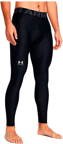 Under Armour Men's HeatGear Armour Leggings, (301) Forest Green/White/White, Medium in Saudi Arabia