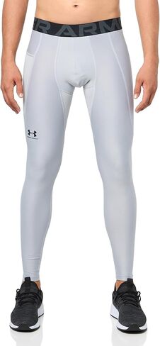 Under Armour Men's HeatGear Armour Leggings, (301) Forest Green/White/White, Medium in Saudi Arabia