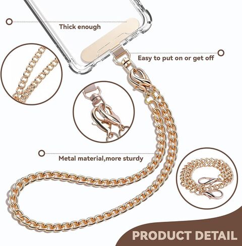 Phone Wrist Strap with Tether Tabs Metal Phone Chain Wristlet CellPhone Hand Lanyard Gift for Women in Saudi Arabia