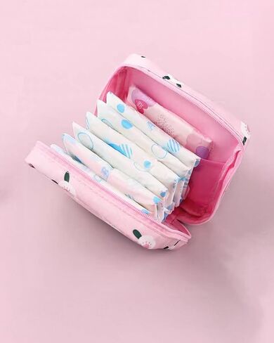 Sanitary Napkin Storage Bag, Portable Menstrual Period Storage Bag, Tampon Storage Bag, Cute Cartoon Storage Bag for Ladies' Daily Use DJA634-02 in Saudi Arabia