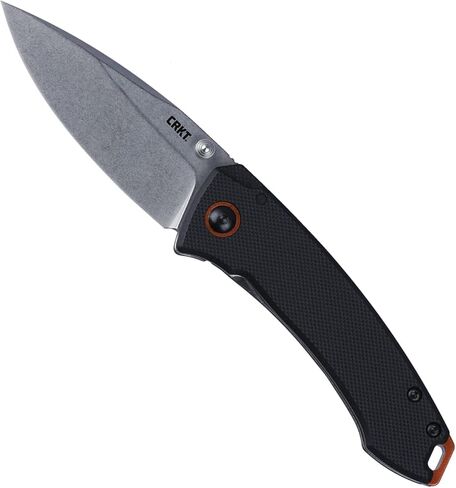 سكين CRKT Tuna Everyday Carry EDC للجيب قابل للطي مع قفل الإطار: شفرة حافة سادة من الفولاذ المقاوم للصدأ، مقبض G10، مشبك جيب، 2520 in Kuwait