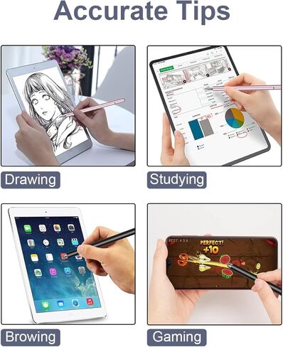 Stylus Pen for iPad 2 in 1 Disc Stylus Pens for Touch Screens with Magnetic Cap in Saudi Arabia
