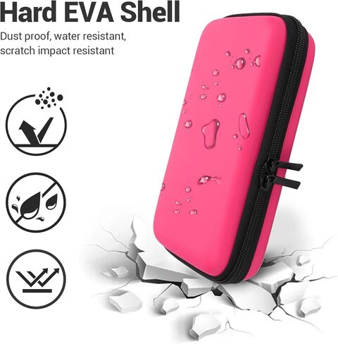 Game Console Carrying Case, Lightweight Large Storage Console Travel Case for 2DS LL (Pink) in Saudi Arabia