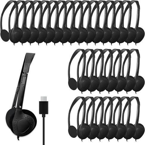 USB-C Headphones, 30-Pack, Black in Saudi Arabia