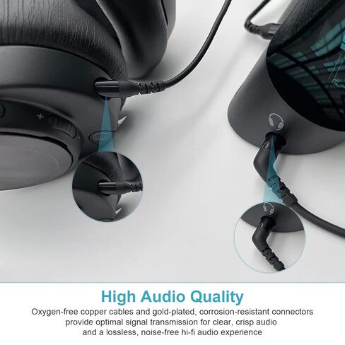 كابل صوت TRS إلى TRRRS بديل لسماعات الرأس مقاس 3.5 مم متوافق مع سماعات SteelSeries Arctis Nova Pro وNova 7 وNova 7X وNova 1 وNova 1P وNova 1X in Saudi Arabia