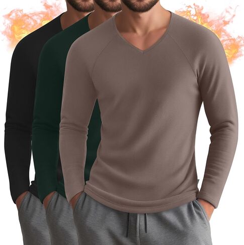 RIYIPER 3 PACK قمصان حرارية للرجال منذ فترة طويلة in Saudi Arabia
