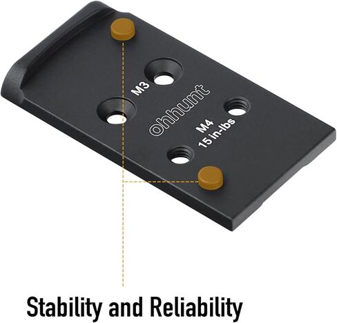 ohhunt Optic Adapter Plate Compatible with Leupold DeltaPoint Pro/EOTech EFLX, Compatible with Glock 17/19 MOS in Saudi Arabia