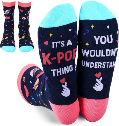 Kpop Socks, Kpop Merch, Unique Kpop Gifts for Girl, Teen, Kpop Fans, Music Gifts for Women - K Pop Singing Socks for Teen Girls Singers Kpop Fans Lovers, Korean K-pop Teen Girl Valentines Day Gift in Saudi Arabia