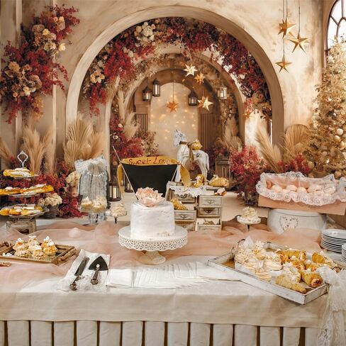 Spring Floral House Interior Backdrop 10x6.5ft Vintage Country Floral Door Arch Anniversary Weeding Photography Backdrops Western Rustic Birthday Party Baby Shower Photo Video Studio Props in Saudi Arabia