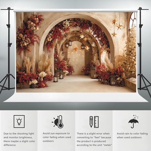 Spring Floral House Interior Backdrop 10x6.5ft Vintage Country Floral Door Arch Anniversary Weeding Photography Backdrops Western Rustic Birthday Party Baby Shower Photo Video Studio Props in Saudi Arabia