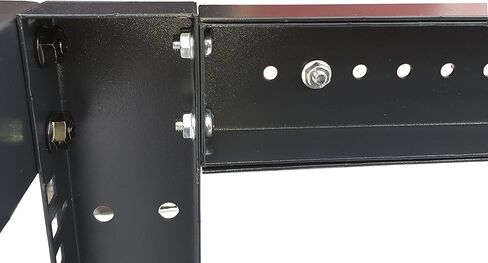 32U 4-Post Open Frame Server Rack, Adjustable Depth 24"-37", 19-Inch Network Equipment Rack, Floor Standing Open Frame Network Rack with Square Mounting Holes, Steel 32U Rack in Saudi Arabia