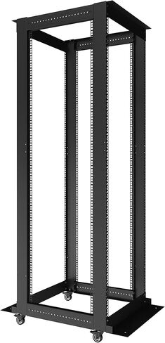 32U 4-Post Open Frame Server Rack, Adjustable Depth 24"-37", 19-Inch Network Equipment Rack, Floor Standing Open Frame Network Rack with Square Mounting Holes, Steel 32U Rack in Saudi Arabia