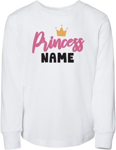 Princess Custom Name Personalized Toddler Kids Long Sleeve T-Shirt in Saudi Arabia