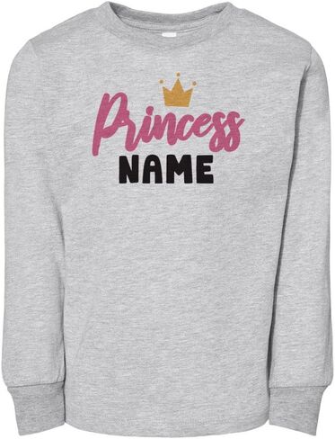 Princess Custom Name Personalized Toddler Kids Long Sleeve T-Shirt in Saudi Arabia
