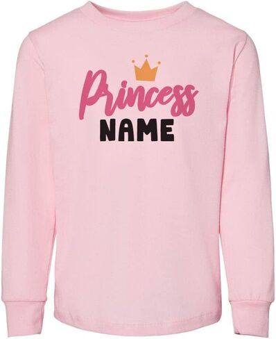 Princess Custom Name Personalized Toddler Kids Long Sleeve T-Shirt in Saudi Arabia