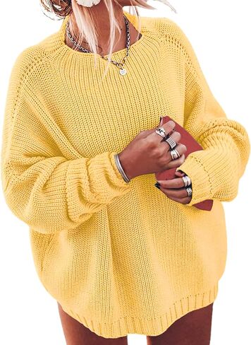 ForHailey Womens Oversized Sweaters Plus Size Casual Long Sleeve Mock Neck Loose Fit Knitted Soft Pullover Jumper Tops Blue XX-Large in Saudi Arabia