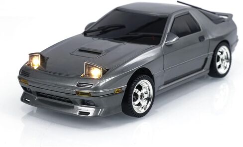 الولايات المتحدة في المخزون، LDRC 1/18 Rx7 RC سيارة سباق RWD جيروسكوب التحكم اللاسلكي الانجراف المركبات LD1802 نظام الضوء محرك سيرفو ESC لنموذج درجة الهوايات، هدية عيد ميلاد عيد الميلاد (أبيض) in Kuwait
