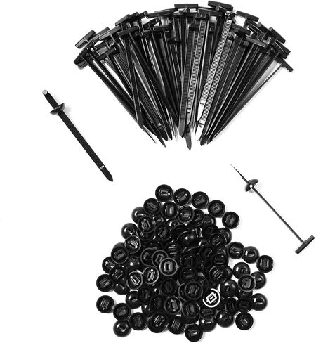 2026 ترقية (100 قطعة) مشبك ربط كابل عالمي من النايلون، أربطة سحاب من النايلون مع تصميم دبوس وزر، أدوات تثبيت كابلات بلاستيكية، مثبتات جسم السيارة، سحابات مقاومة للأشعة فوق البنفسجية لإصلاح السيارة اليومي (100PCS.01) in Kuwait