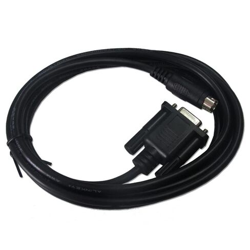 QC30R2 لسلسلة Q وكابل توصيل الكمبيوتر الشخصي، كابل برمجة RS232 بمنفذ PLC أسود (2 متر) in Saudi Arabia