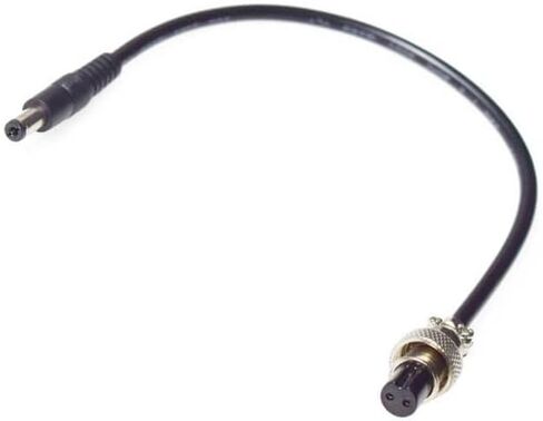 GX12 2 دبوس أنثى موصل إلى DC5.5 * 2.5 كابل 1M - 10A كابل الطاقة المستقيم للتطبيقات الصوتية والصناعية للطيران in Kuwait